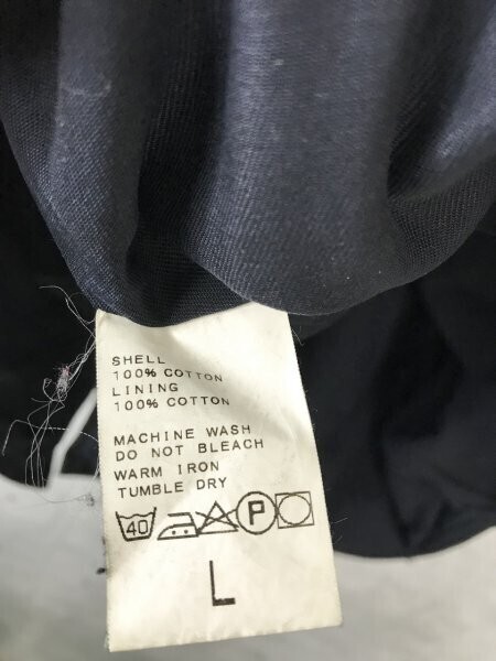 EDIFICE エディフィス メンズ ラグラン コットン ジップジャケット L 墨黒_画像3