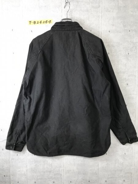 EDIFICE エディフィス メンズ ラグラン コットン ジップジャケット L 墨黒_画像4