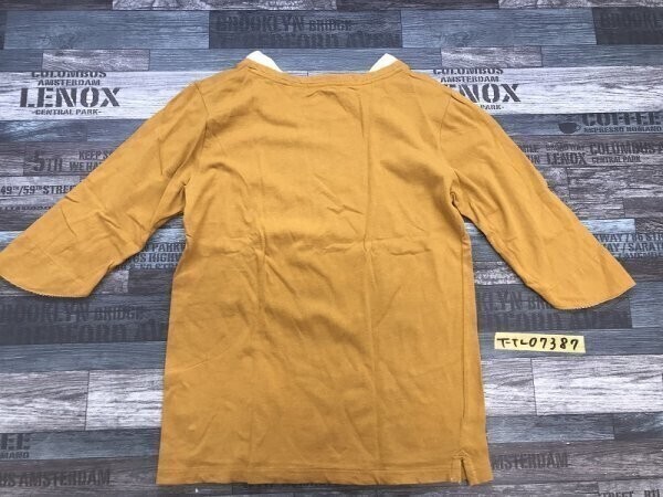 RAGEBLUE レイジブルー メンズ 七分袖カットソー M マスタード_画像3