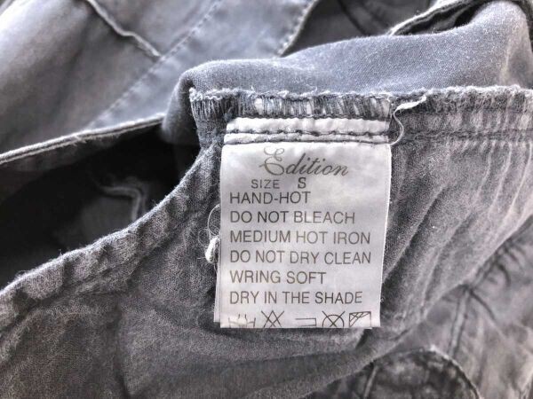 トゥモローランド TOMORROWLAND エディション Edition フロントステッチ ウォッシュ加工 チノパンツ ボトムス メンズ 綿100% S 黒_画像2