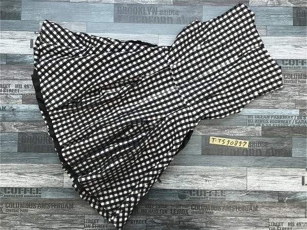 DAZZLIN ダズリン レディース バックジップ チェック柄 ノースリーブワンピース 裏地 S 黒オフホワイト_画像5