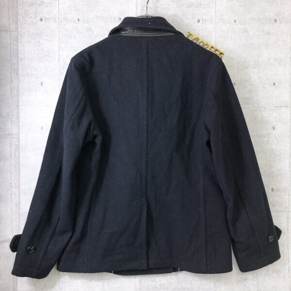 green label relaxing グリーンレーベル ユナイテッドアローズ レディース ウール混 Pコート 紺_画像2