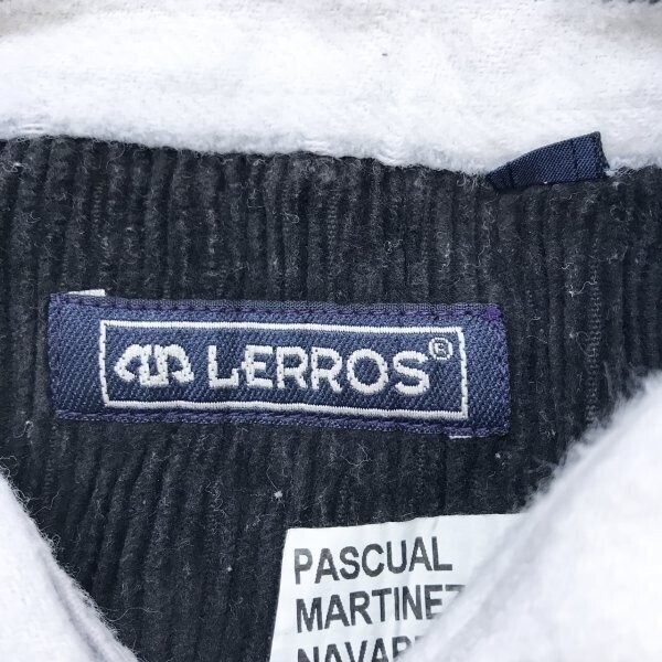 LERROS メンズ コットン100% ボーダー柄 長袖シャツ L 白グレー_画像2