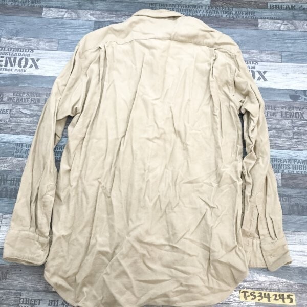 Angelo F. メンズ 日本製 綿混 フランネル 長袖シャツ L ライトブラウン_画像3