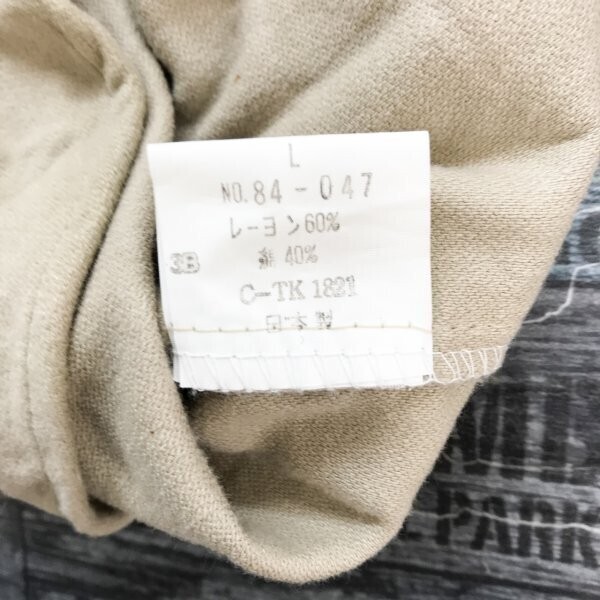 Angelo F. メンズ 日本製 綿混 フランネル 長袖シャツ L ライトブラウン_画像4