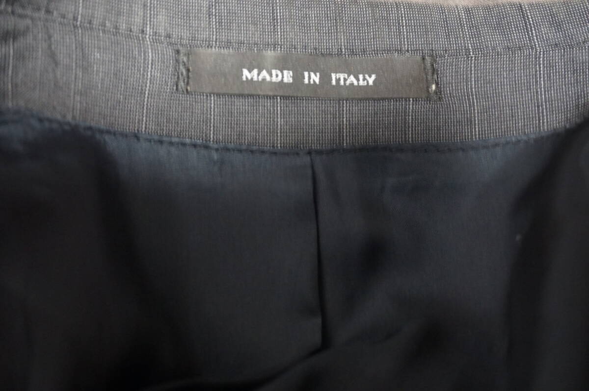 【美品】 EMPORIO ARMANI エンポリオアルマーニ テーラードジャケット 【サイズ46】 ウール シルク グレー ストライプ_画像4