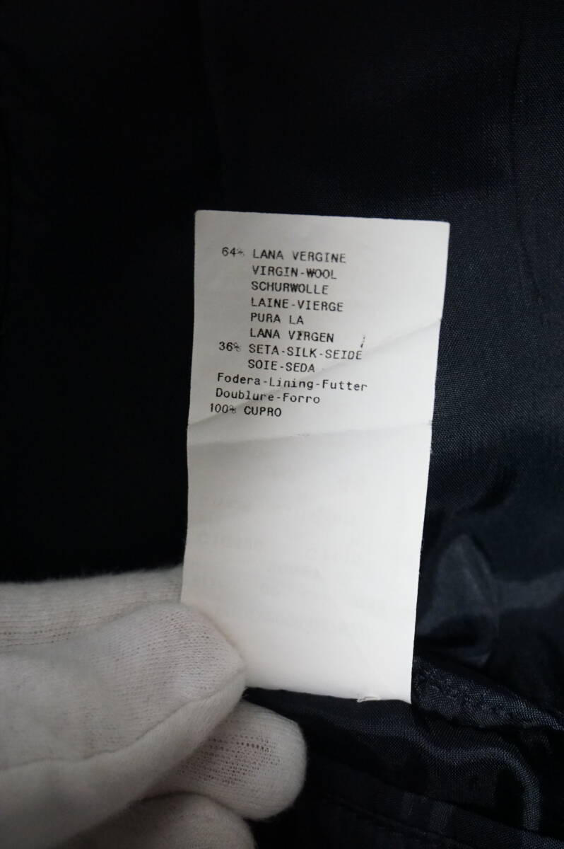 【美品】 EMPORIO ARMANI エンポリオアルマーニ テーラードジャケット 【サイズ46】 ウール シルク グレー ストライプ_画像7