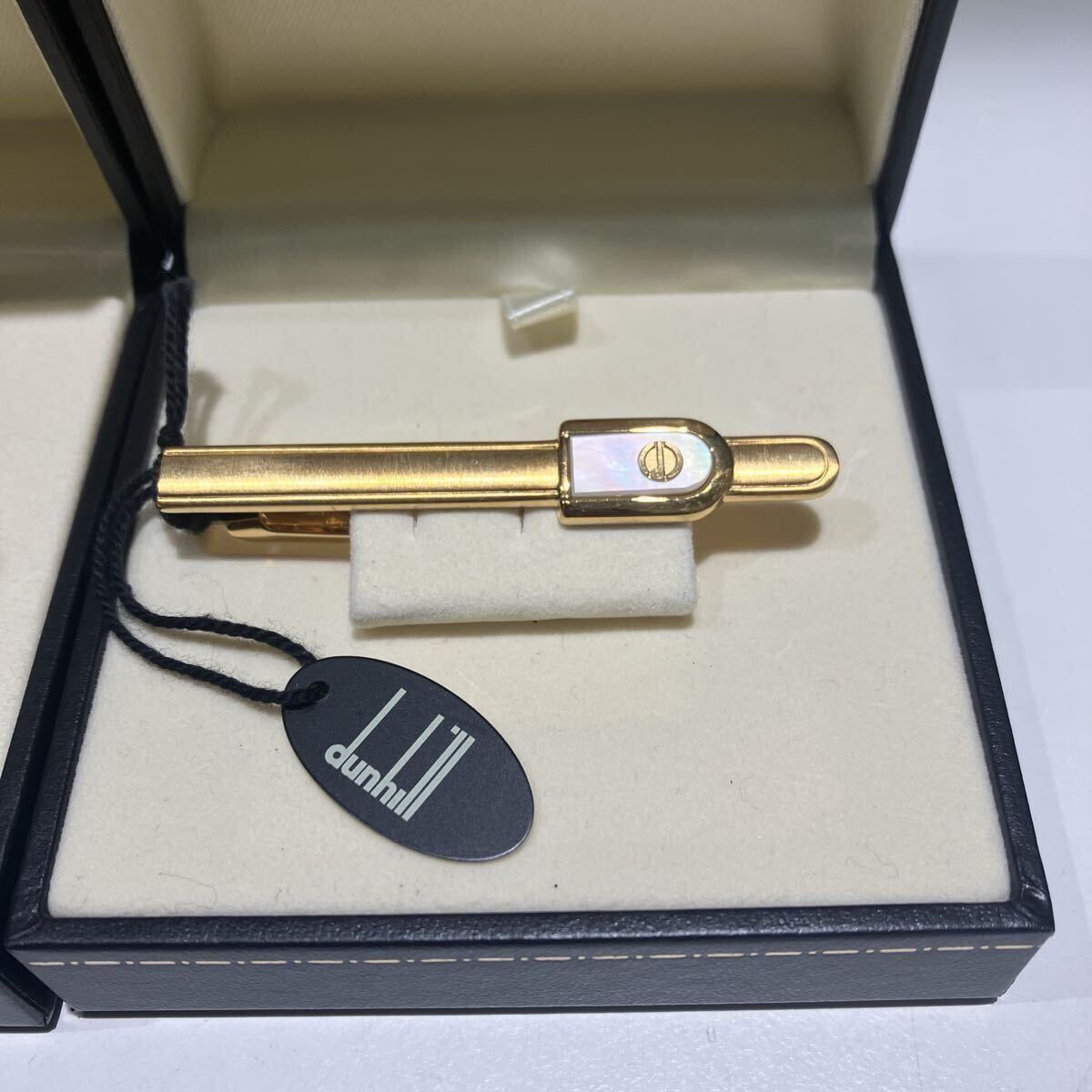 11696-3.4 dunhill ネクタイピン ゴールド 専用ケース付き 2本_画像3