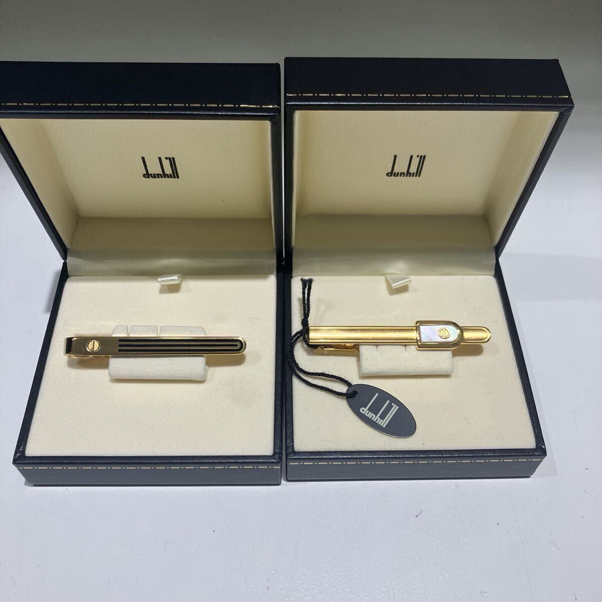 11696-3.4 dunhill ネクタイピン ゴールド 専用ケース付き 2本_画像4