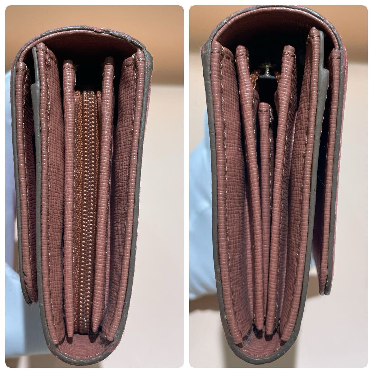 11996 FURLA 長財布 フルラ 財布 ピンク 箱保存袋付_画像5