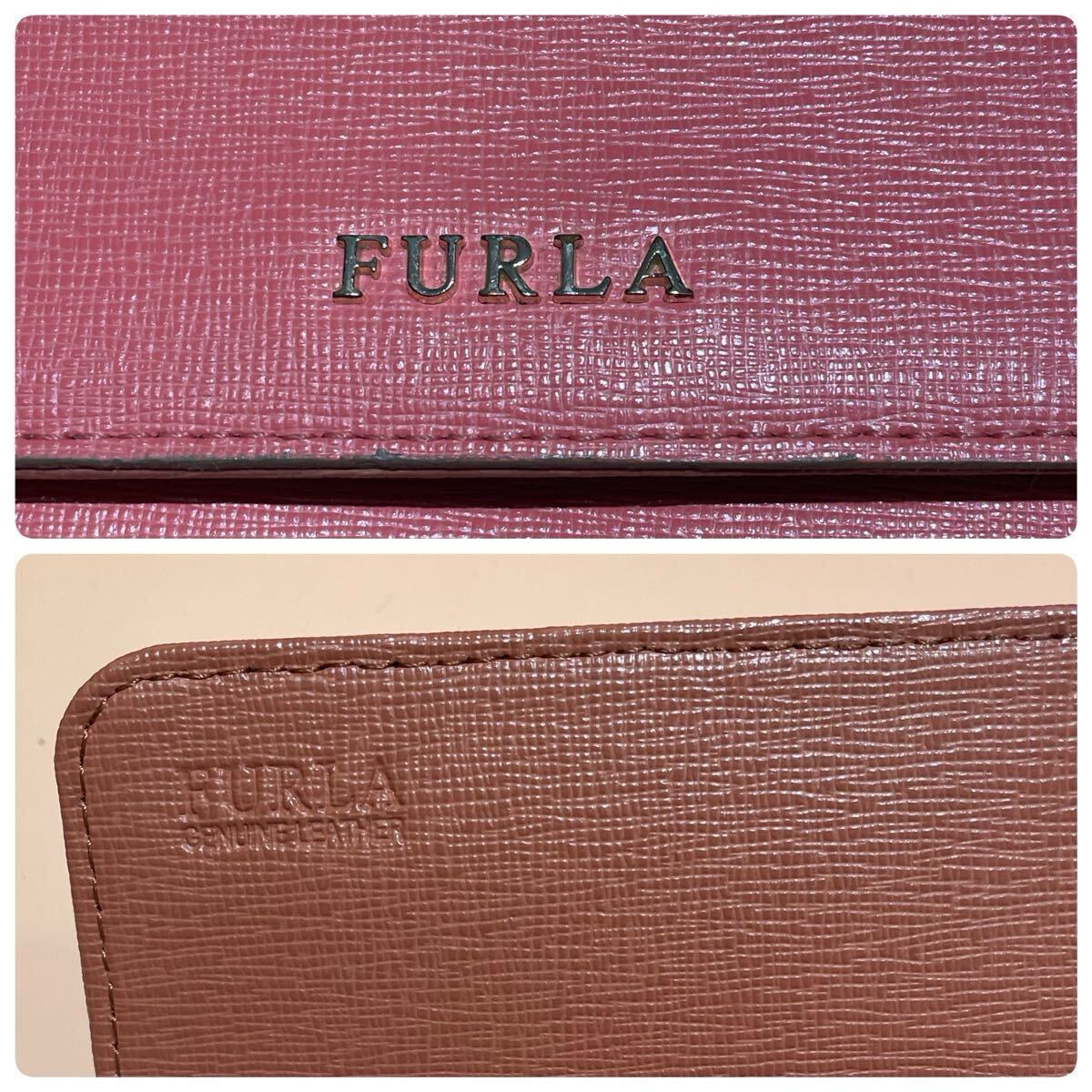11996 FURLA 長財布 フルラ 財布 ピンク 箱保存袋付_画像6