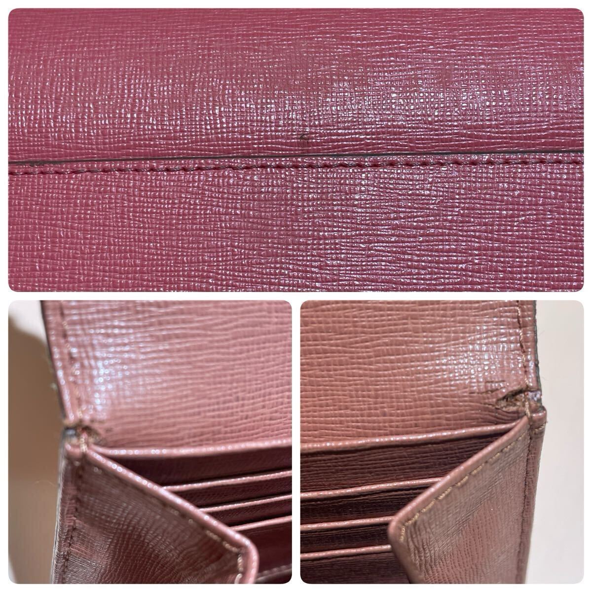 11996 FURLA 長財布 フルラ 財布 ピンク 箱保存袋付_画像7