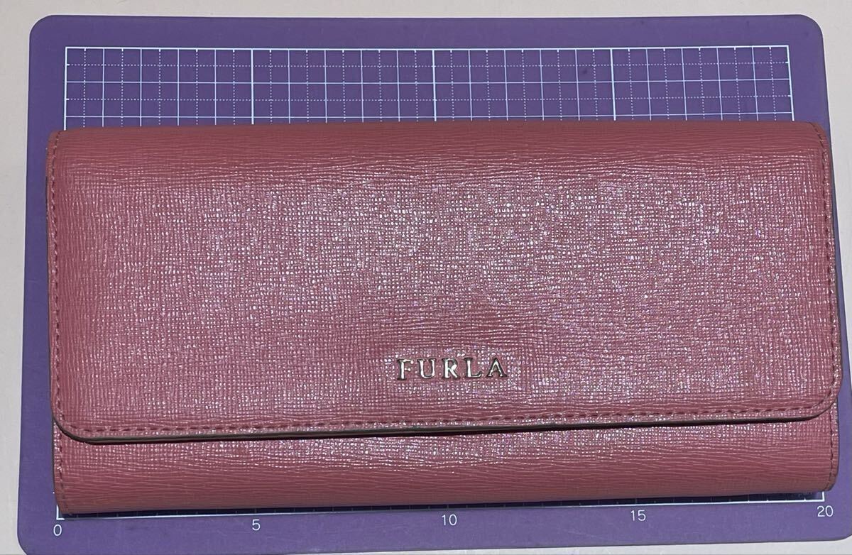 11996 FURLA 長財布 フルラ 財布 ピンク 箱保存袋付_画像2