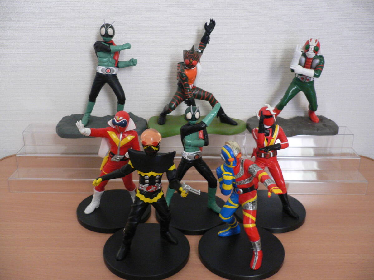 東映特撮ヒーロー フィギュアコレクション 5種 キカイダー ゴレンジャー+ 仮面ライダーフィギュア 3種 アマゾン バンプレストバンダイ_画像1