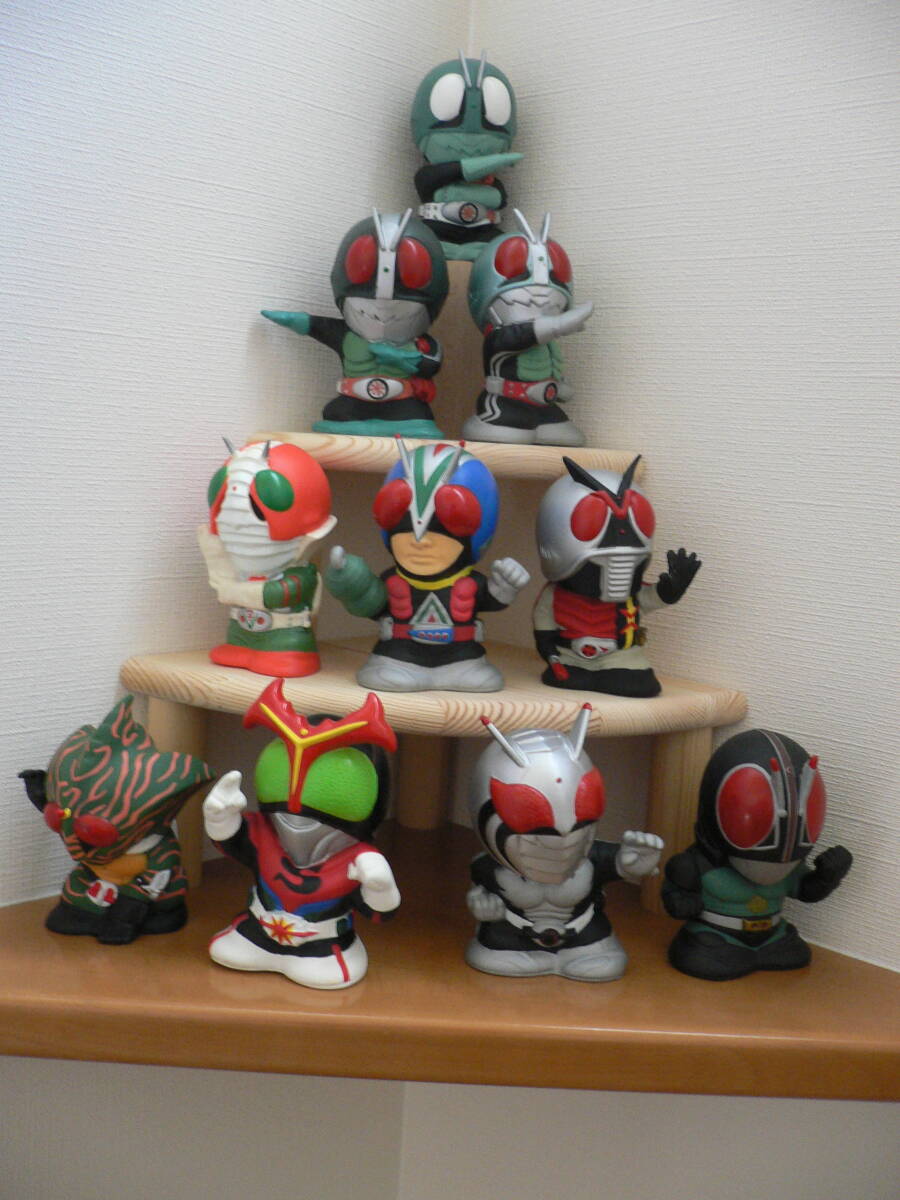 仮面ライダー ソフビ貯金箱コレクション 全10種 バンプレスト バンダイ_画像1