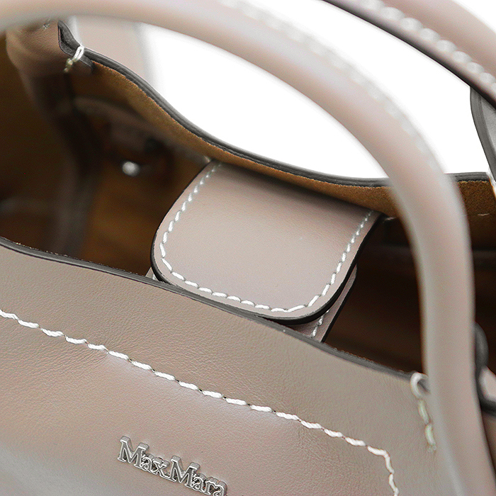 【極美品】MaxMara マックスマーラ ショルダーバッグ MARIN XS スムースレザー 2WAY ハンドバッグ 付属有 レディース グレージュ_画像6