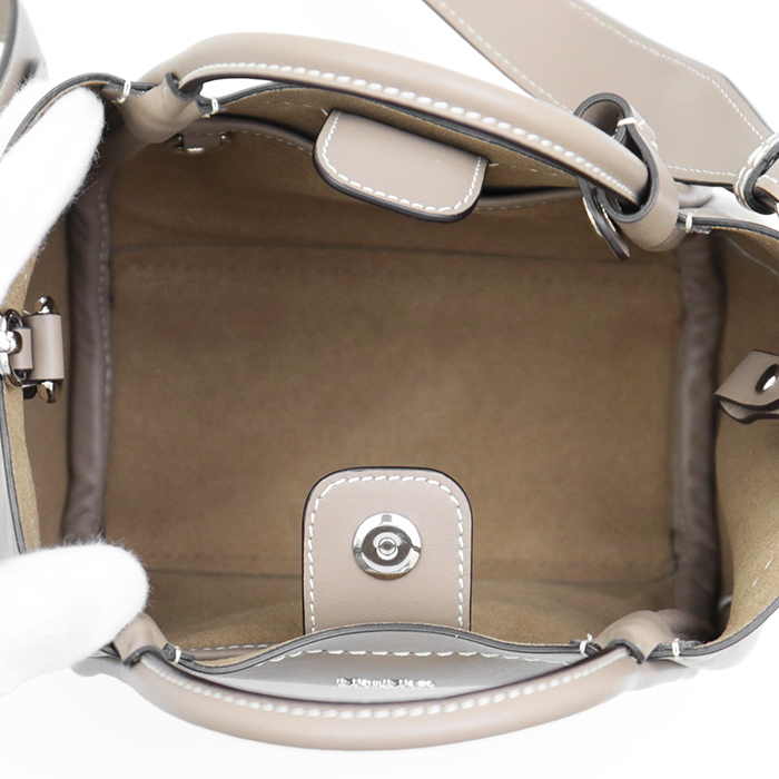 【極美品】MaxMara マックスマーラ ショルダーバッグ MARIN XS スムースレザー 2WAY ハンドバッグ 付属有 レディース グレージュ_画像7