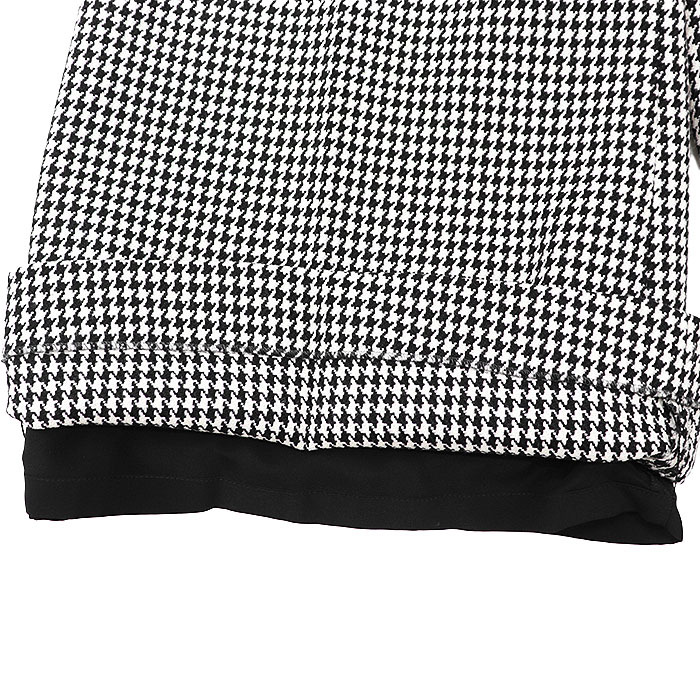 【極美品】Christian Dior クリスチャンディオール ワイドパンツ ハウンドトゥース 千鳥格子柄 レディース 36 アイボリー 黒 イタリア製_画像9