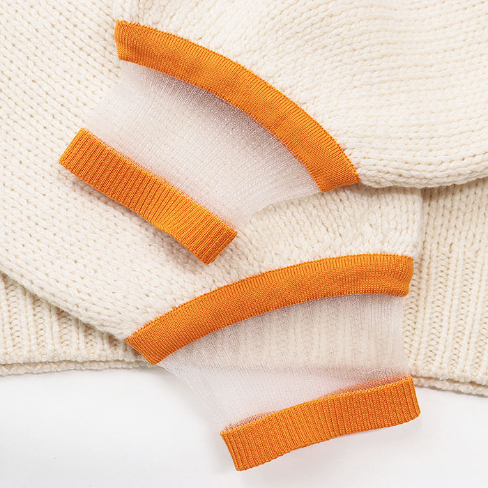 [ прекрасный товар ]FENDI Fendi свитер кашемир 100% Lee крыло bro Ida Lee вышивка норка мех вязаный tops женский 40 слоновая кость 