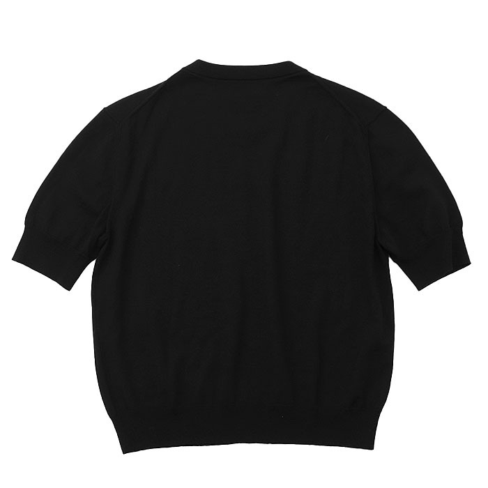 【SALE】GUCCI グッチ セーター ロゴ エンブロイダリー 刺繍 ホースビットジャガード ウール100% ハイゲージ ニット レディース XS 黒 白_画像6