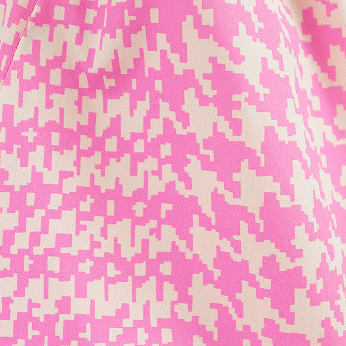 【新品同様】FENDI フェンディ コート ストレッチナイロン デジタルカモ ハウンドトゥース レインウェア 撥水性 レディース 40 ピンク_画像4