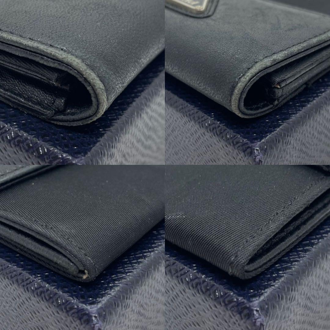 [ прекрасный товар ]PRADA Prada safia-no кожа te Hsu to нейлон ячейка для монет черный чёрный 