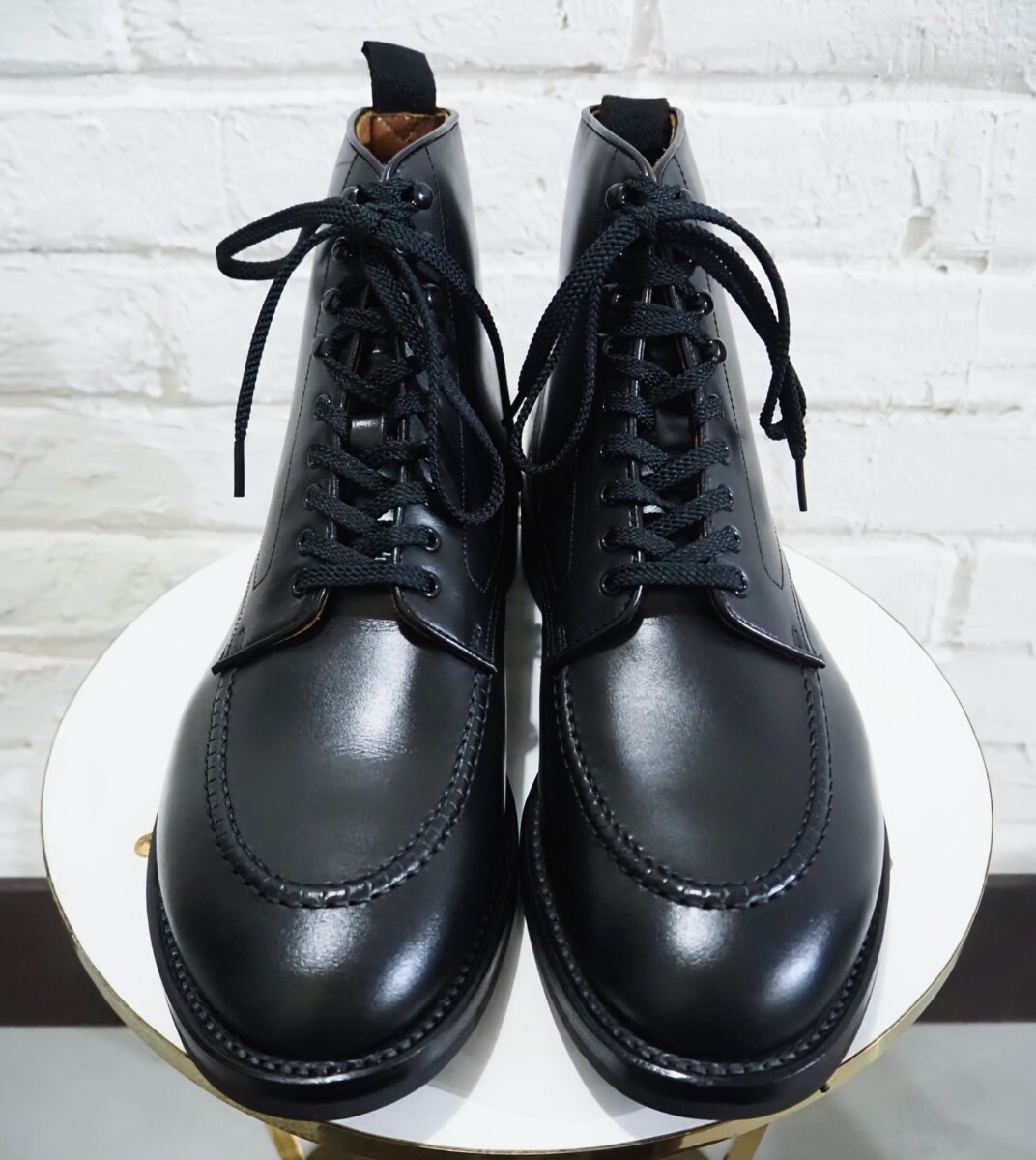 【試し履きのみ/送料無料】日本製 REGAL STANDARDS/リーガル Uチップ ミシガンブーツ Mens 25 (25-25.5cm相応) ブラック 黒/scotchgrain25_画像4