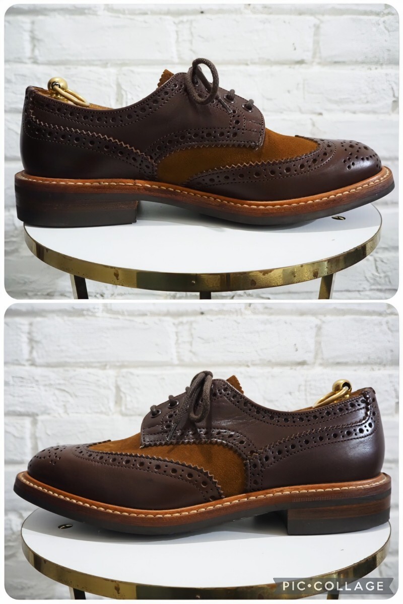 【1度使用程度/送料無料】英国製 Tricker's/トリッカーズ M7292 カントリー ウィングチップ UK71/2 26cm相応 バートン/cheaney クロケット_画像2