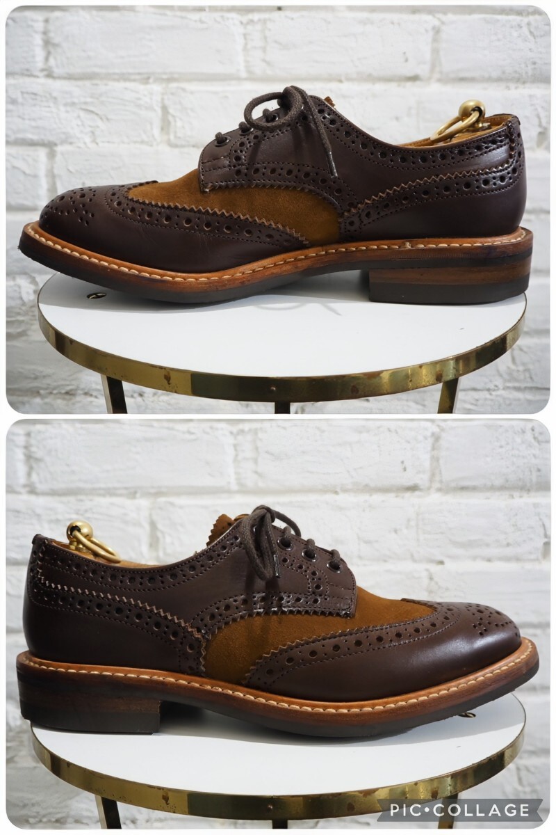 【1度使用程度/送料無料】英国製 Tricker's/トリッカーズ M7292 カントリー ウィングチップ UK71/2 26cm相応 バートン/cheaney クロケット_画像3