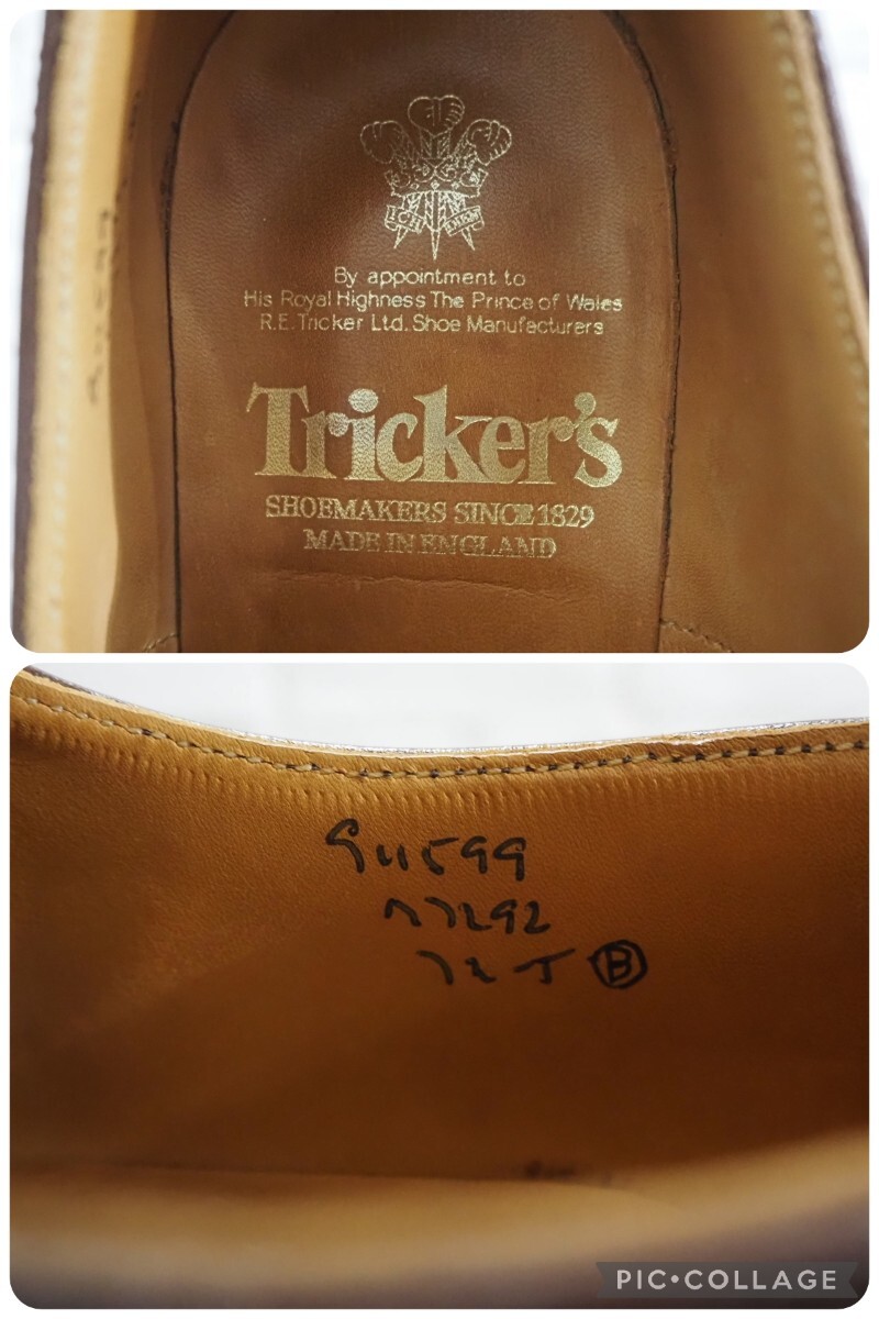 【1度使用程度/送料無料】英国製 Tricker's/トリッカーズ M7292 カントリー ウィングチップ UK71/2 26cm相応 バートン/cheaney クロケット_画像9