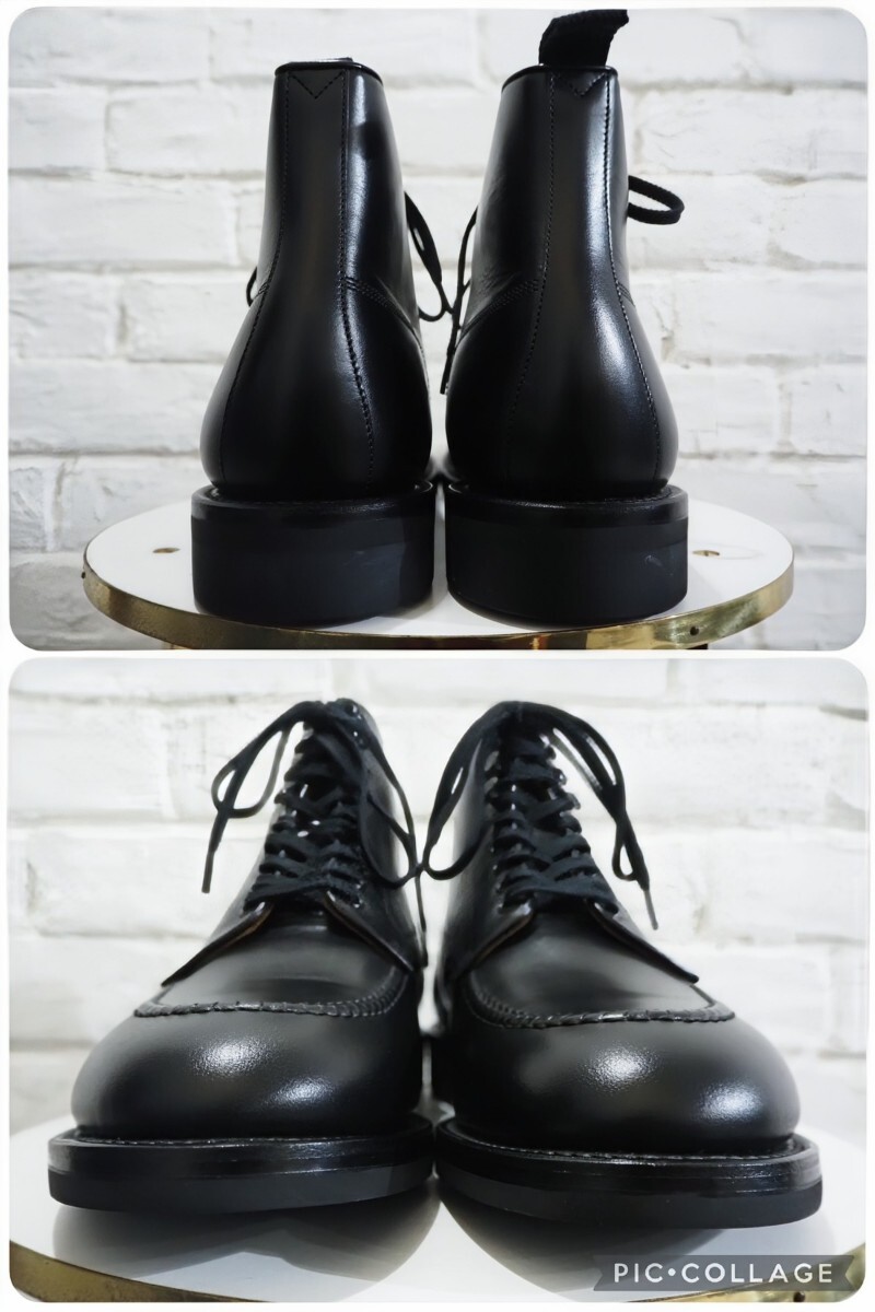 【試し履きのみ/送料無料】日本製 REGAL STANDARDS/リーガル Uチップ ミシガンブーツ Mens 25 (25-25.5cm相応) ブラック 黒/scotchgrain25_画像6