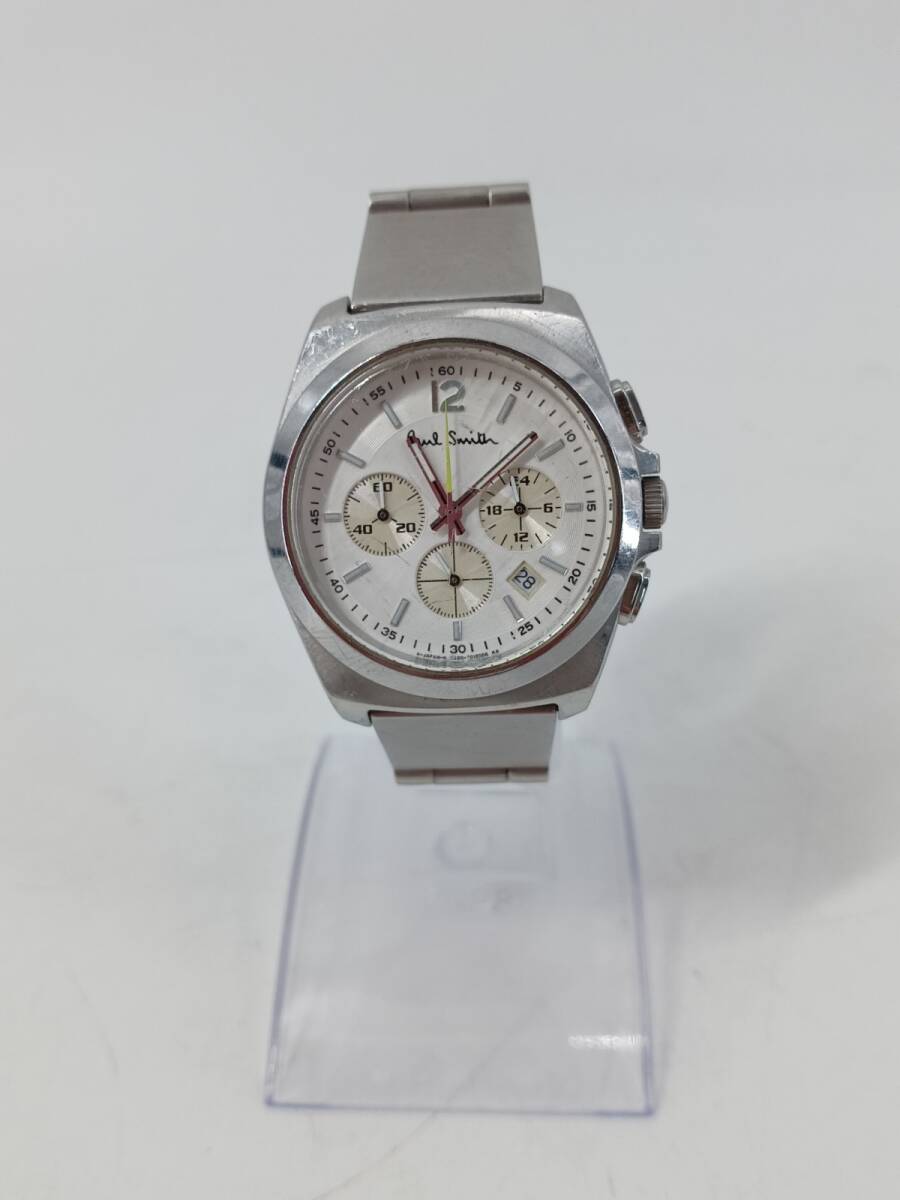 19842-02*Paul Smith/ Paul Smith финальный I z хронограф 0520 наручные часы мужской часы T002161Y 700564 STEELE сделано в Японии неподвижный товар *