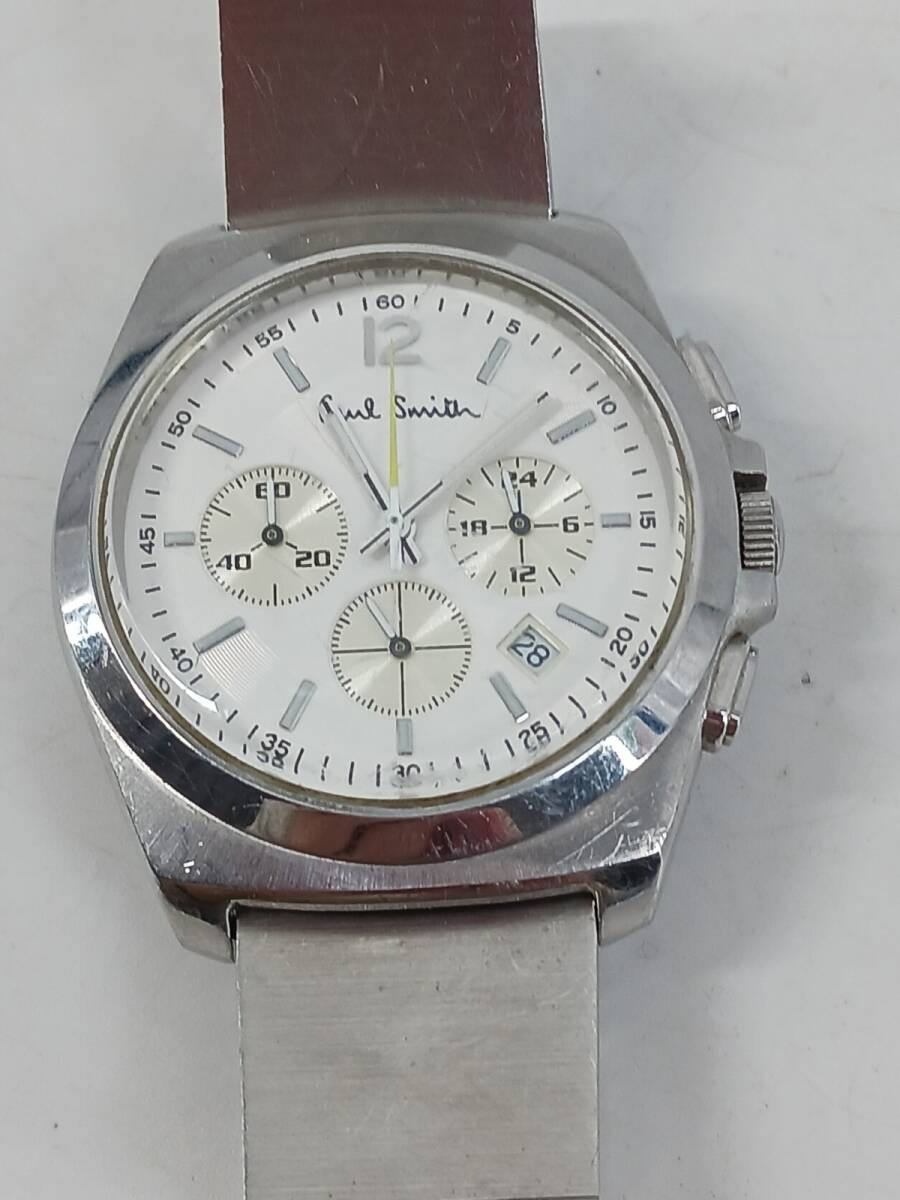 19842-02*Paul Smith/ Paul Smith финальный I z хронограф 0520 наручные часы мужской часы T002161Y 700564 STEELE сделано в Японии неподвижный товар *