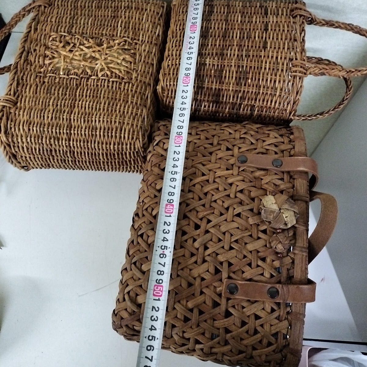 3個セット 山葡萄かごバッグ 籠バッグ かごバッグ 国産 やまぶどう 籠 バスケット あけび まとめ_画像10