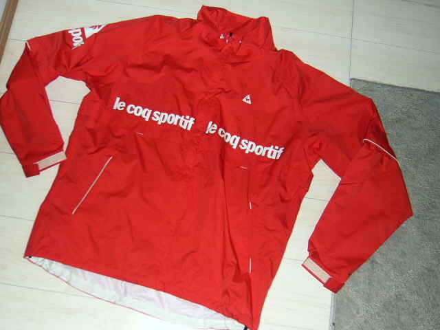 ルコック 大きいサイズLL 2WAY(半袖にもなる)ジップアップジャケット/ウインドブレーカー レッド QG7025CP_画像2