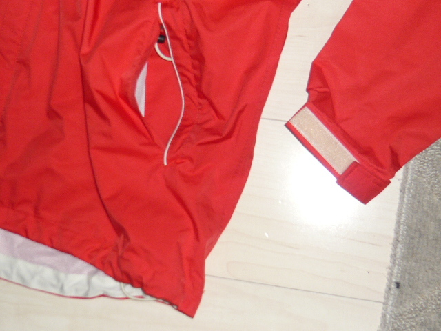 ルコック 大きいサイズLL 2WAY(半袖にもなる)ジップアップジャケット/ウインドブレーカー レッド QG7025CP_画像4
