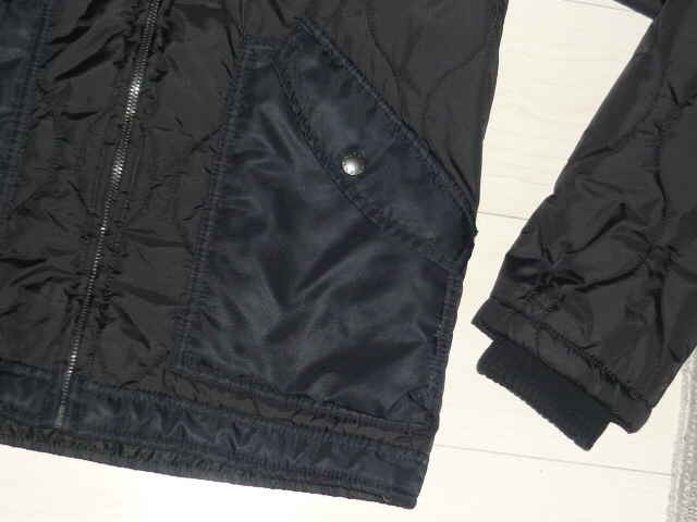 アルファインダストリーズ　Mサイズ　ジップアップジャケット/ジャンパー　ブラック　中古良品_画像3
