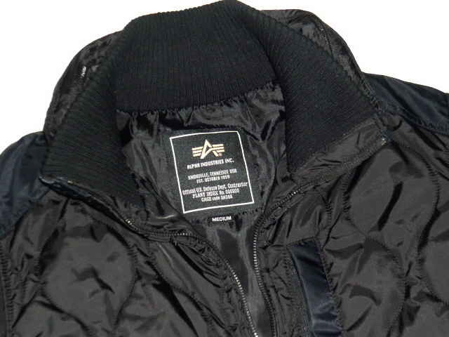 アルファインダストリーズ　Mサイズ　ジップアップジャケット/ジャンパー　ブラック　中古良品_画像5