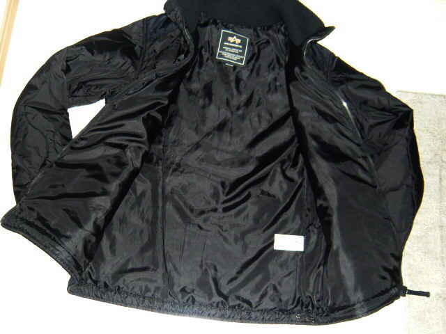 アルファインダストリーズ　Mサイズ　ジップアップジャケット/ジャンパー　ブラック　中古良品_画像6