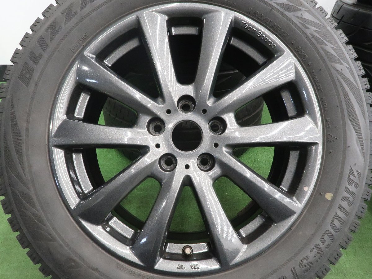 BMW X1 X2 ミニ クロスオーバー 等に 4本 チームスパルコ 17インチ 7J +52 5H 112 スタッドレス ブリヂストン ブリザック VRX2 225/55R17_画像4