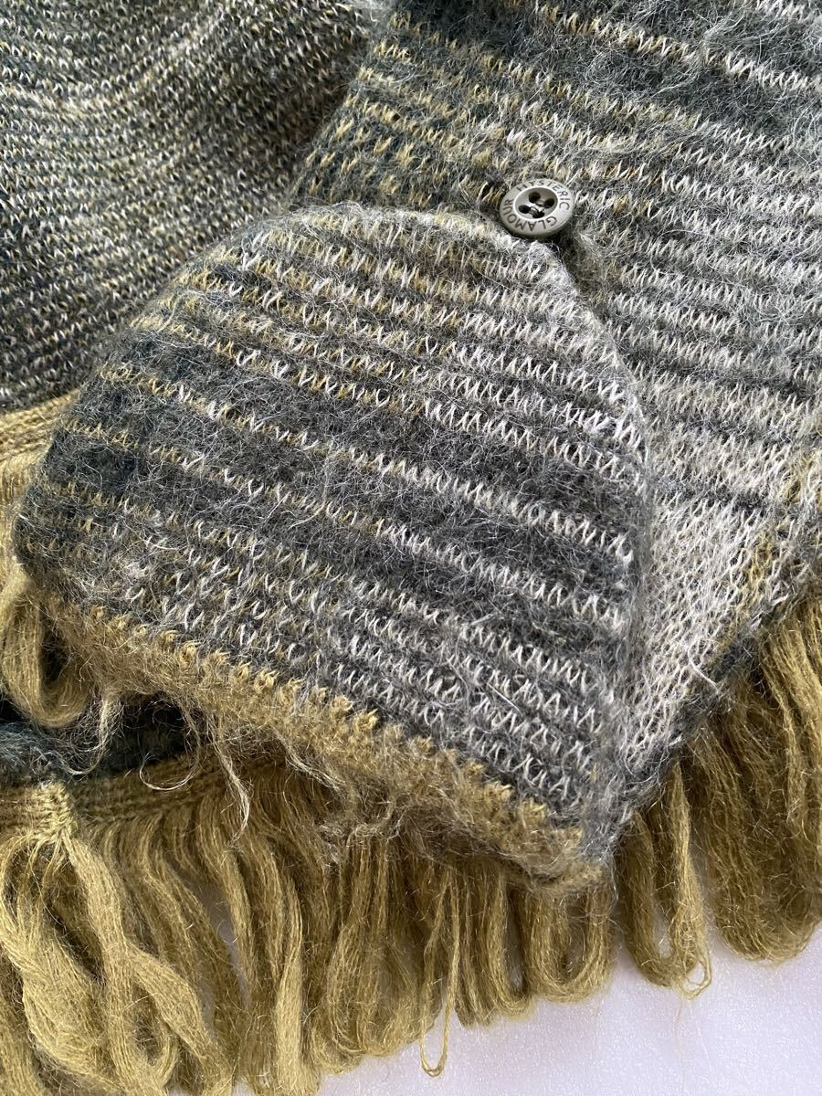 美品◆HYSTERIC GLAMOUR MINI ヒステリックグラマー ミニ ヒスミニ シャギー モヘアニットカーディガン マフラー&手袋一体 サイズ140_画像8