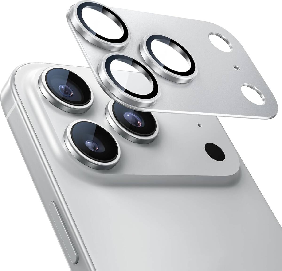 NIMASO камера плёнка iPhone 17 Pro для камера защита aluminium сплав рама +9H усиленный стекло все защита ударопрочный супер-тонкий проект серебряный DSC25I1940