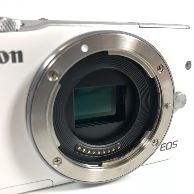 Canon Canon EOS M10 беззеркальный однообъективный камера белый EF-M 15-45mm F3.5-6.3 / 55-200mm F4.5-6.3 замена линзы есть [ утиль ]