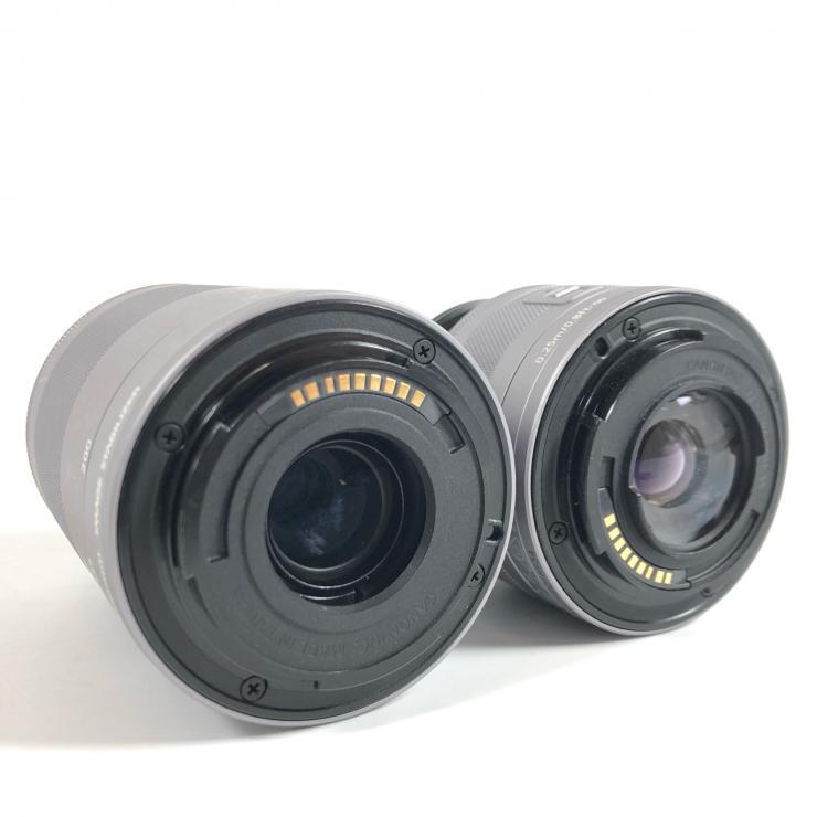 Canon Canon EOS M10 беззеркальный однообъективный камера белый EF-M 15-45mm F3.5-6.3 / 55-200mm F4.5-6.3 замена линзы есть [ утиль ]