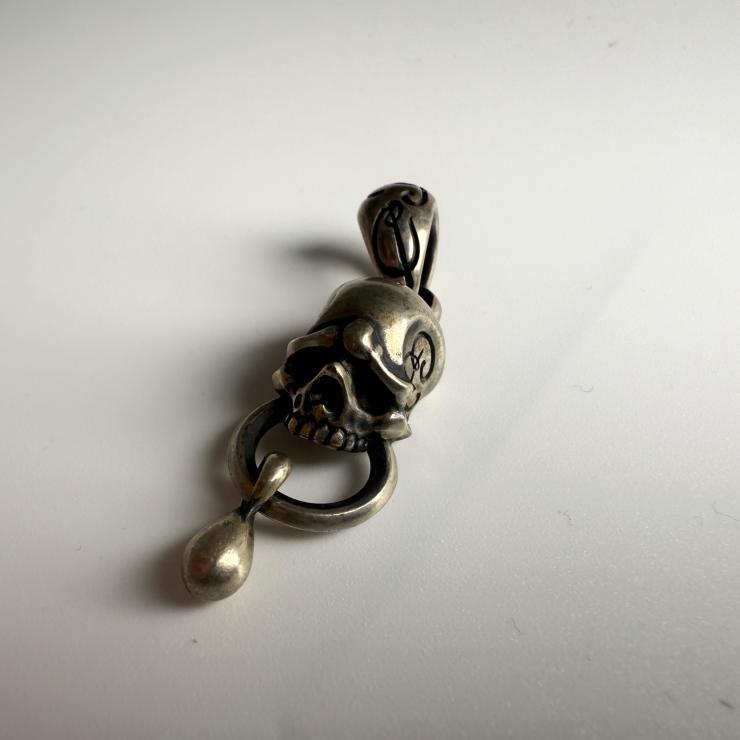 Rat Race ラットレース Crying Skull Top クライングスカルトップ スカルペンダント スカルネックレス シルバー925 Silver925 【中古品】_画像1