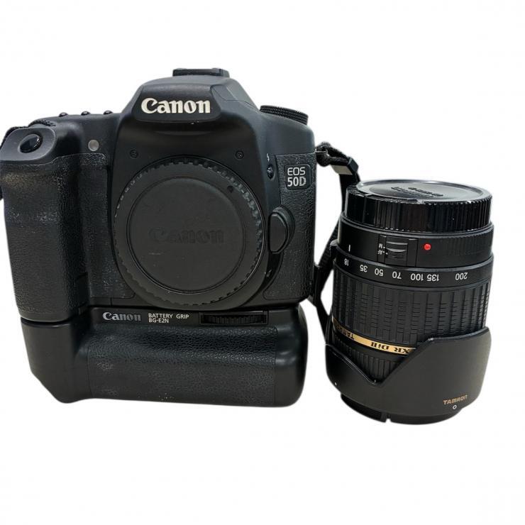 canon キャノン EOS50D 本体 レンズ バッテリー タムロン TAMRON XR Di BG-E2N 【現状品】_画像1