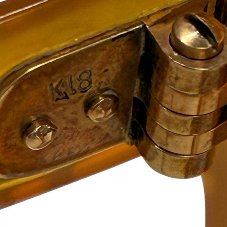 メガネフレーム 金具18金 K18 18金 ノーブランド メガネ 眼鏡 サングラス ゴールド 度入り 【中古品】_画像4