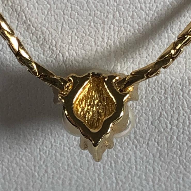 DIOR クリスチャン ディオール ゴールド ネックレス 2点 ロゴ トロッター フェイクパール ストーン アクセサリー レディース 【中古品】_画像8