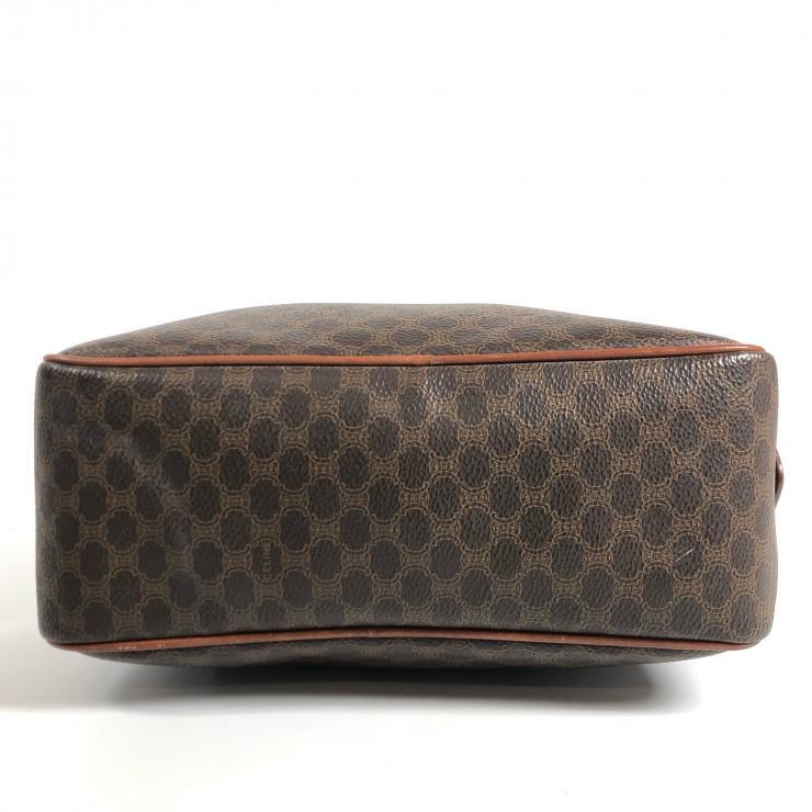 CELINE セリーヌ マカダム ハンドバッグ ブラウン PVC レザー レディース 【中古品】_画像3