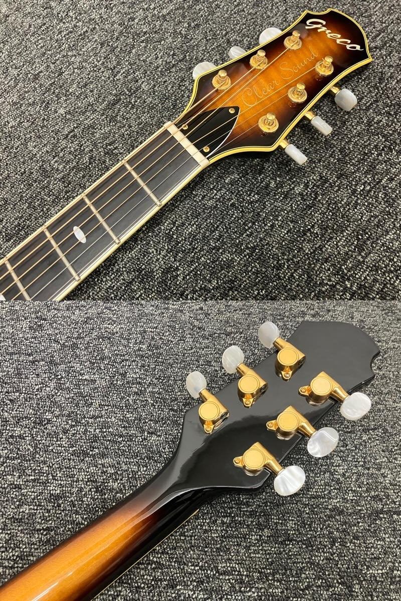  текущее состояние товар * Greco CSF-90 Made in Japan* Greco сделано в Японии арка верх f отверстие электроакустическая гитара жесткий чехол прилагается! утиль CSF90